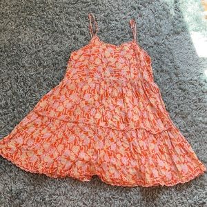 Floral orange sundress